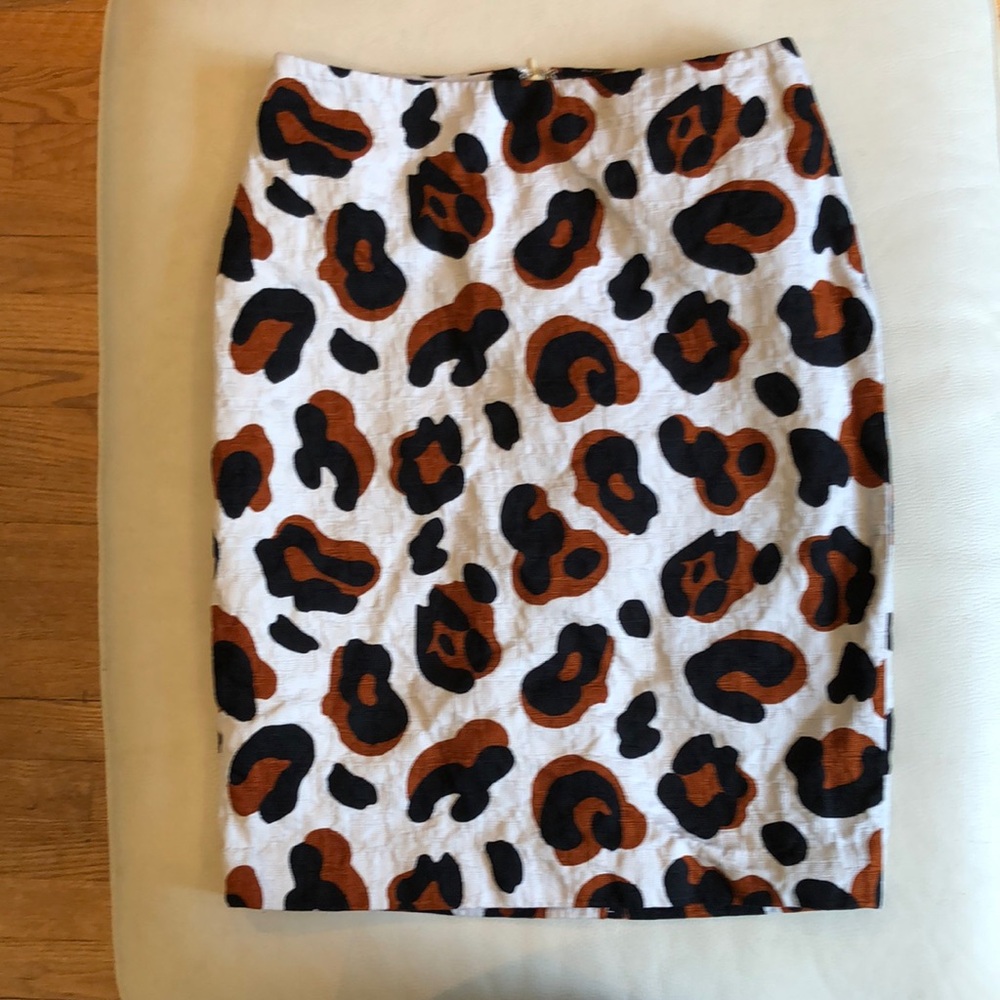 Talbots animal print pencil skirt